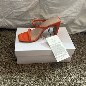 Orange High Heels Size 6 1/2